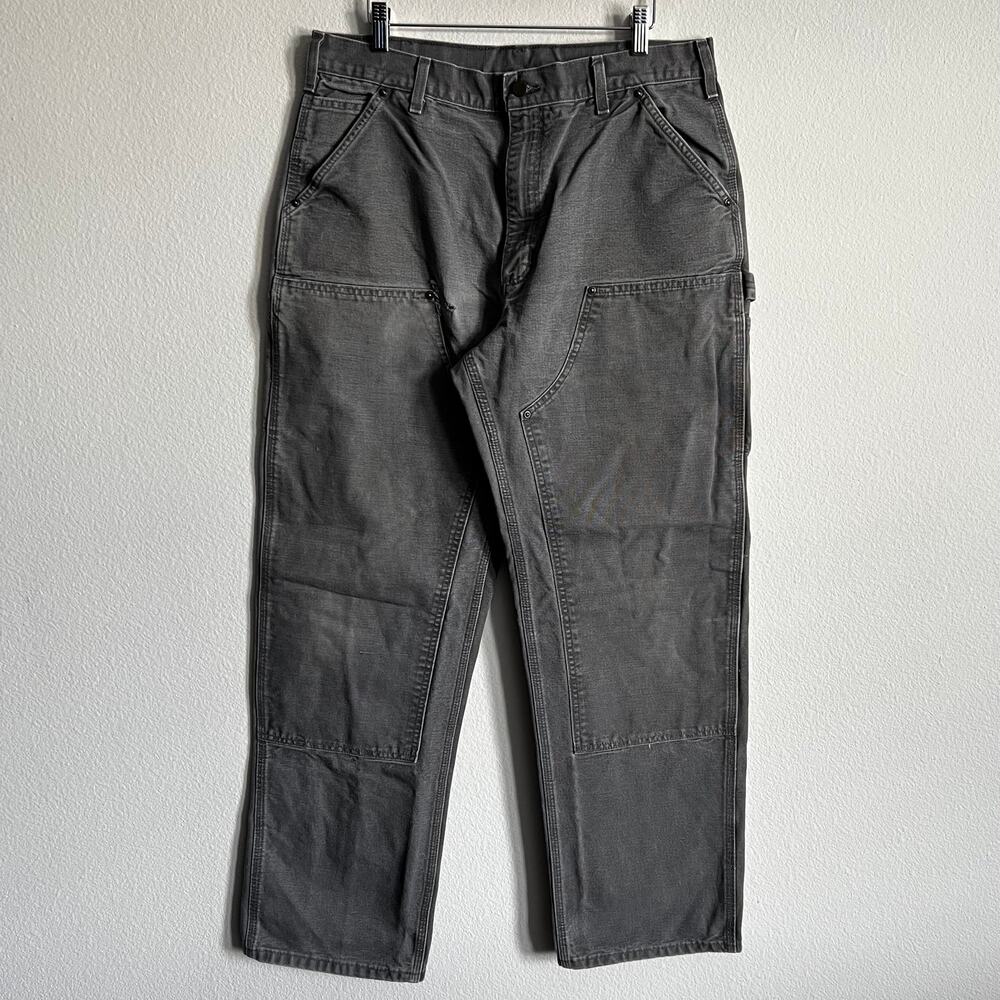 Carhartt B136 GVL gray double knee work wear carpenter pants